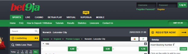 bet9ja 1x2 live betting - live betting