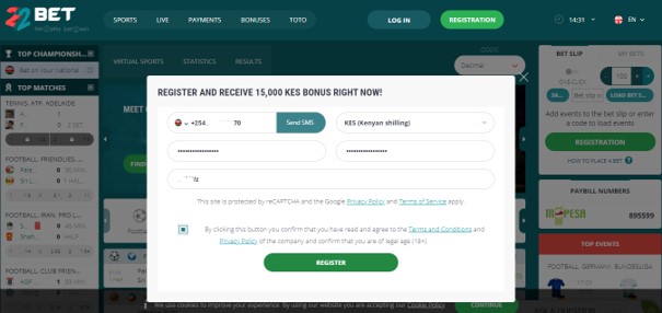 22bet registration form - 22Bet Bookmakers Review