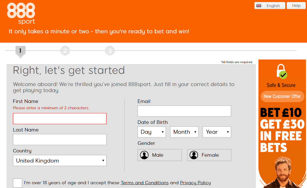 888Sport registration