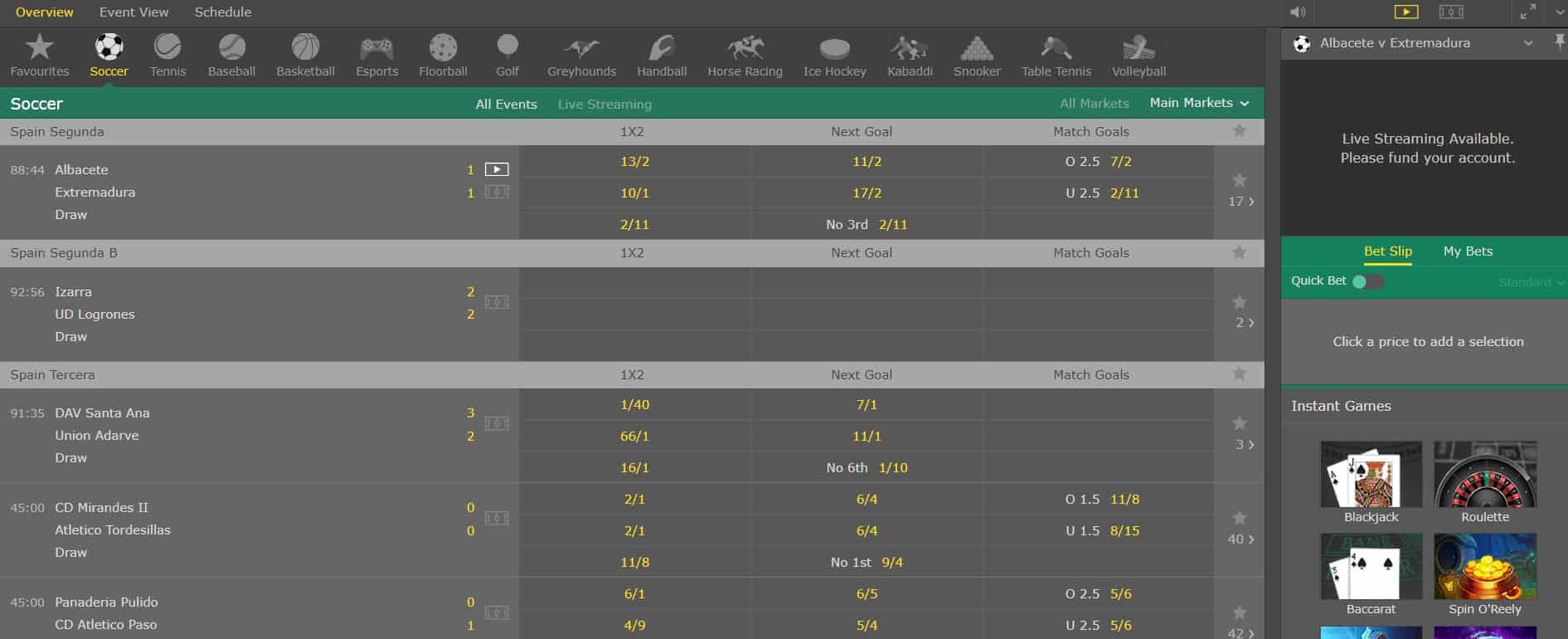 Bet365 Live Score