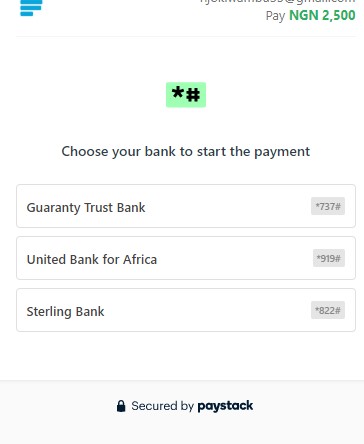 Choose Bank To Start Payment