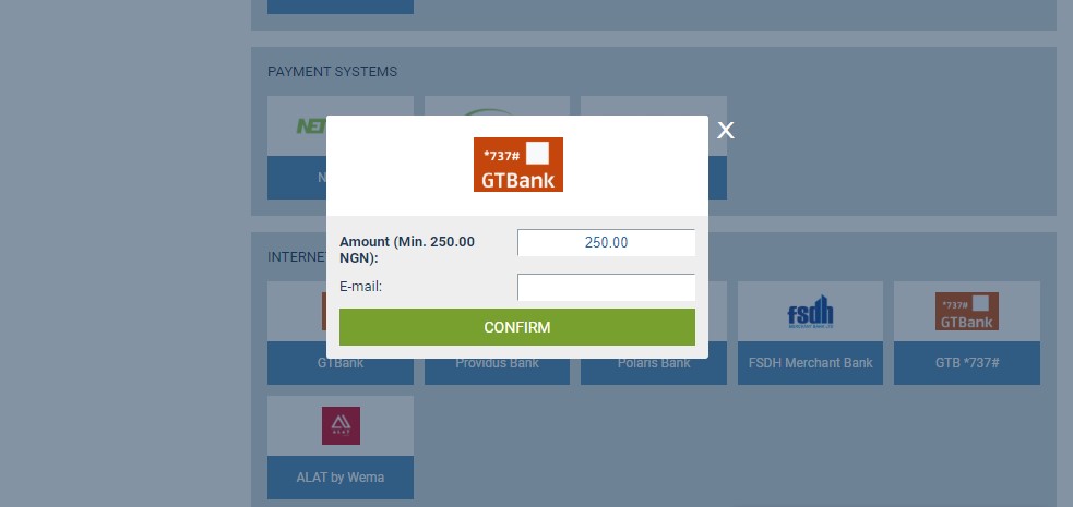 GT Bank UUSD Code Choosing Amount