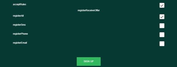 LionsBet sign up process