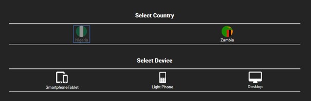 LionsBet select country