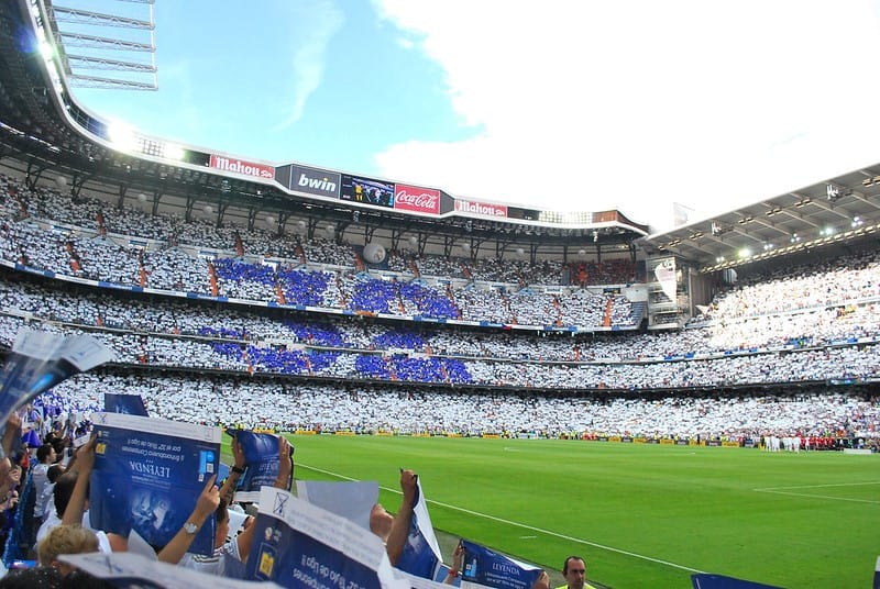 The Santiago Bernabéu Stadium on matchday