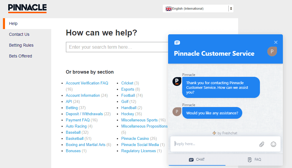 Pinnacle customer support