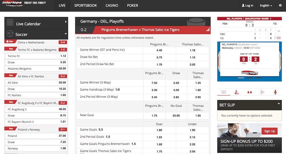 Intertops live betting