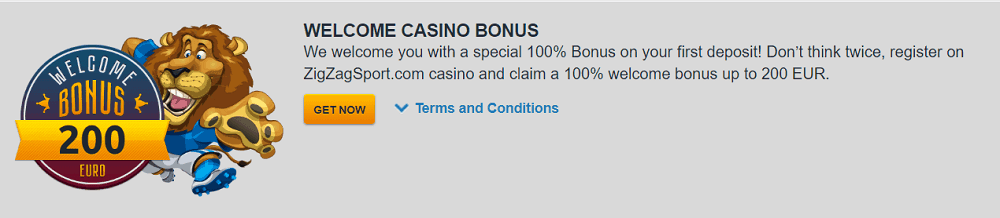 ZigZagSport casino welcome bonus