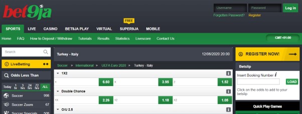 Bet9ja 1x2 betting markets - 1x2 betting