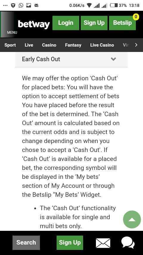 betway cashout mobile version