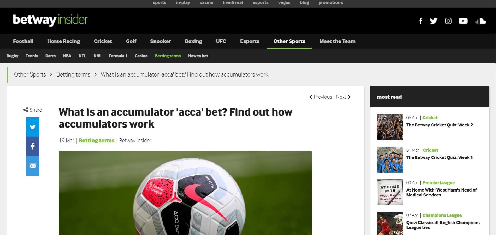 Betway Accumulator Blog