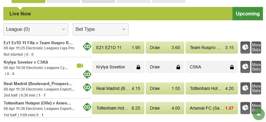 Betway review live betting