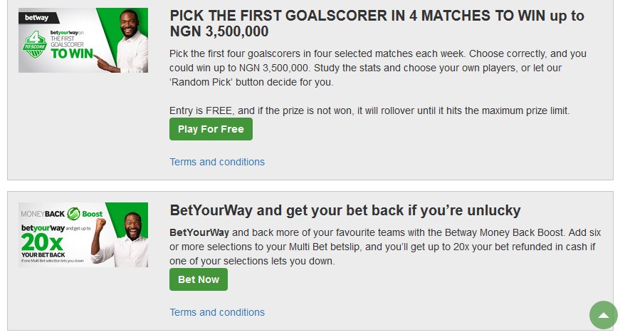 Betway review promotional offer