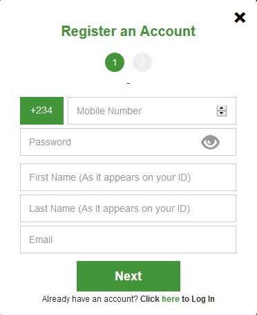 Betway review registration 1