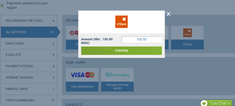 payments pop up window on Interswitch for GTBank