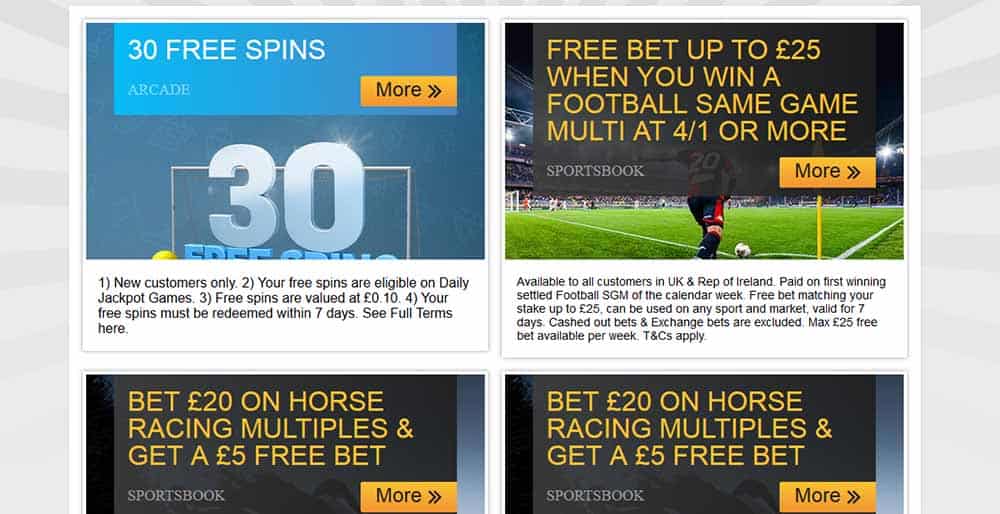 Promo Offers Betfair Sport Review