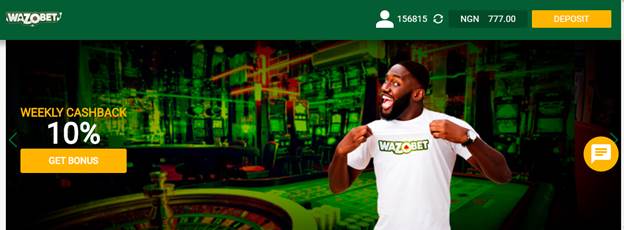 Wazobet Weekly Cashback Bonus