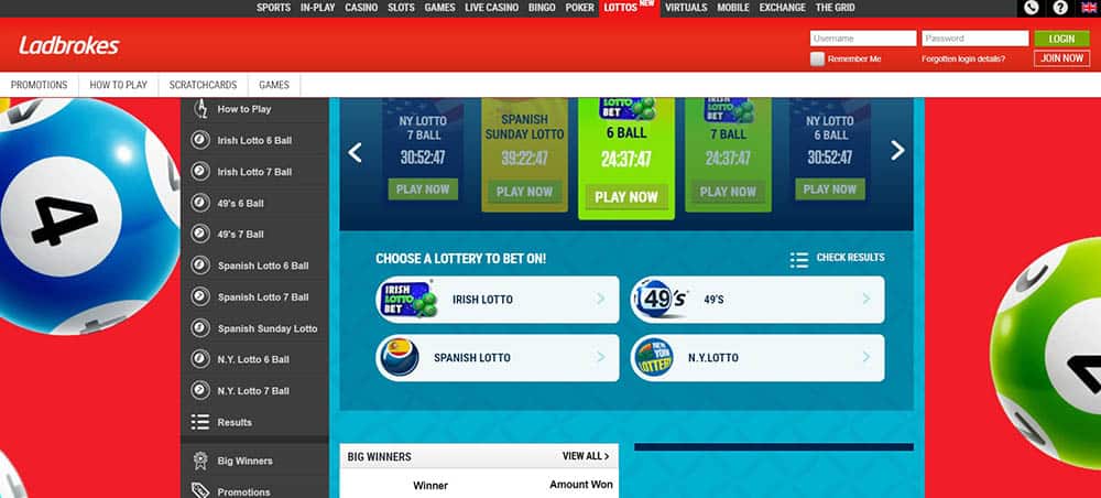 Ladbrokes Homepage Lottery lotto betting