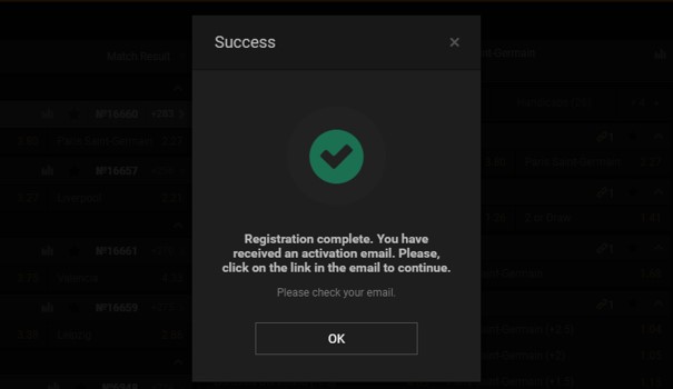 mCheza registration process complete - mCHEZA Sports Betting Review