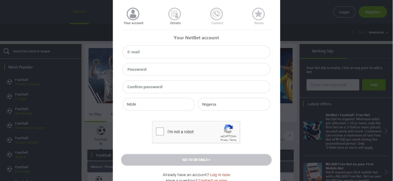 netbet registration process1