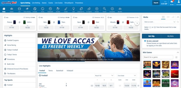 sportingbet optimised browser for mobile betting - Sportingbet Review