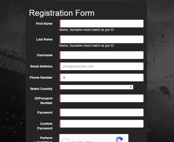 supabets registration form