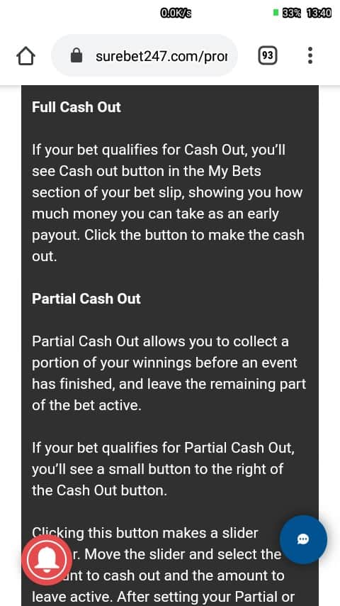 surebet247 cashout mobile